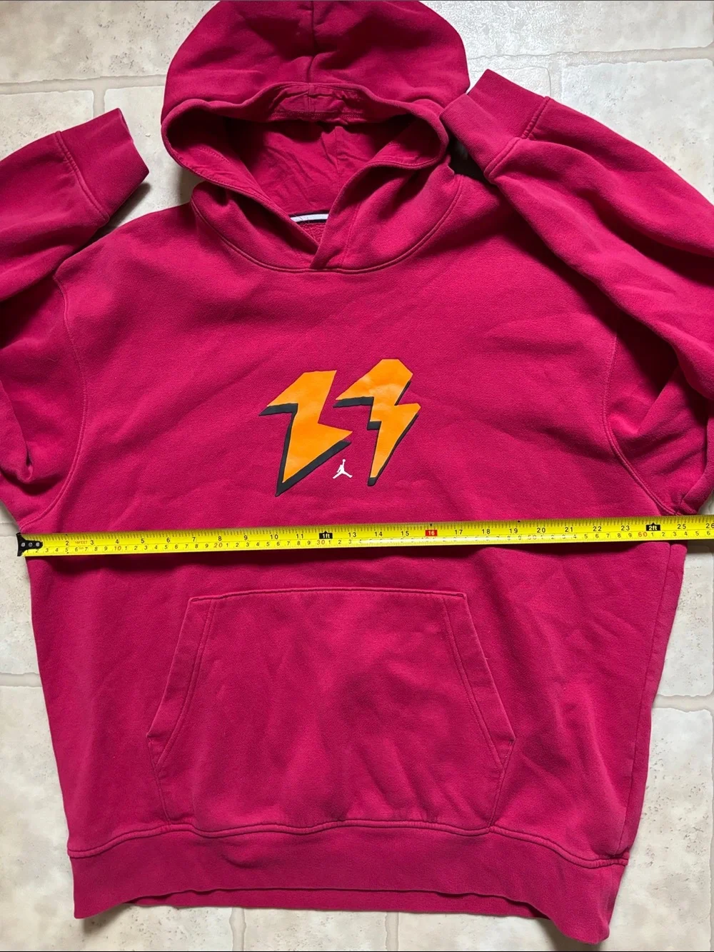 Jordan Men's Flight MVP Fleece Pullover Hoodie Cardinal Red Size XL